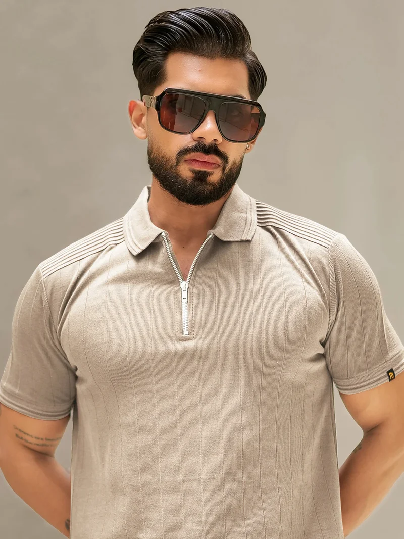 مانياك Maniac Mens AOP Printed and Embroidery Round Neck Half Sleeve Hunter Green Cotton Tshirt